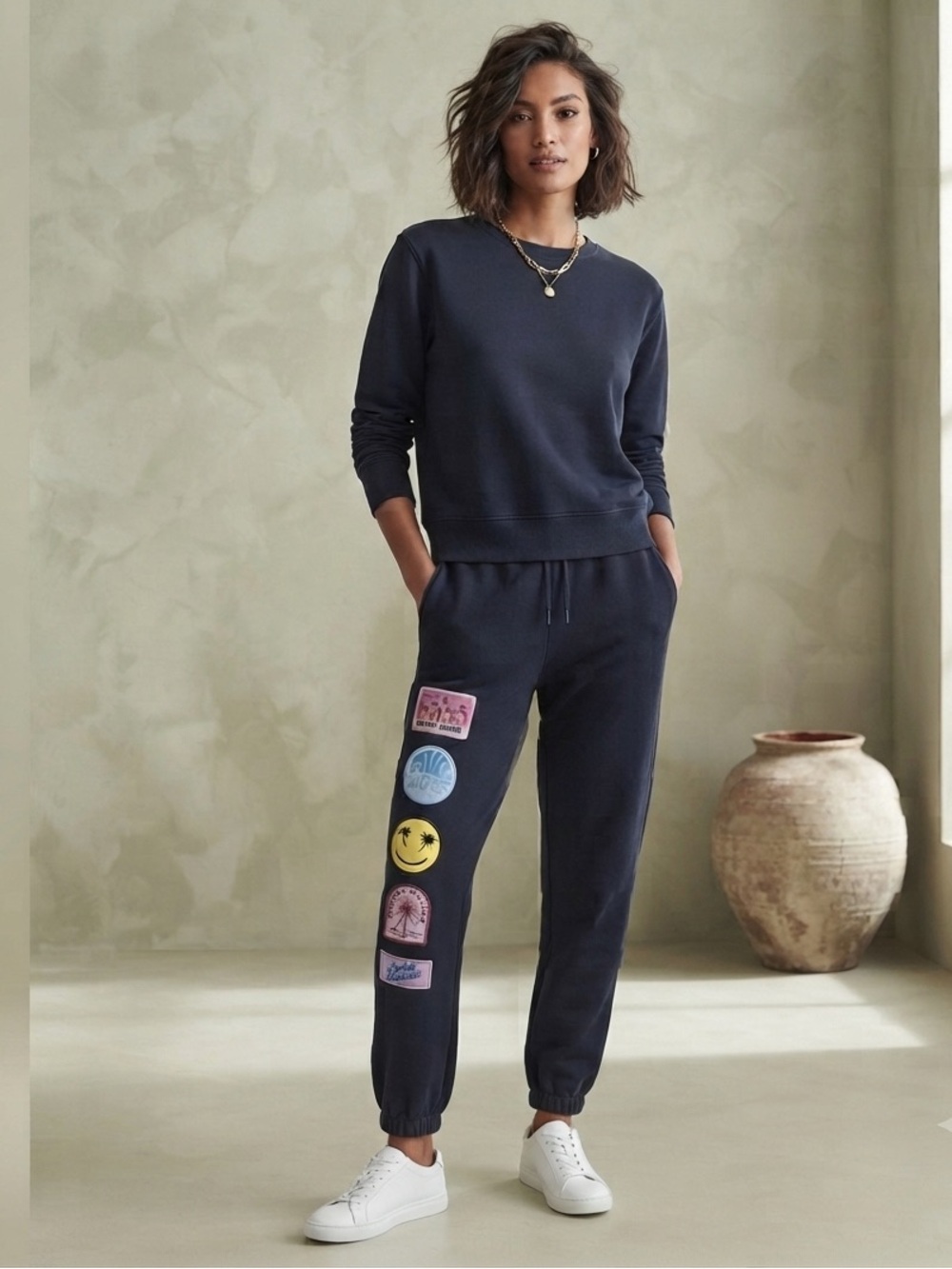 Ocean Drive Athletic Jogger with Patches